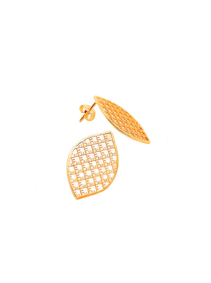 Kierrätetystä sterlinghopeasta valmistetut korvakorut DIAMOND LEAF - Image 3